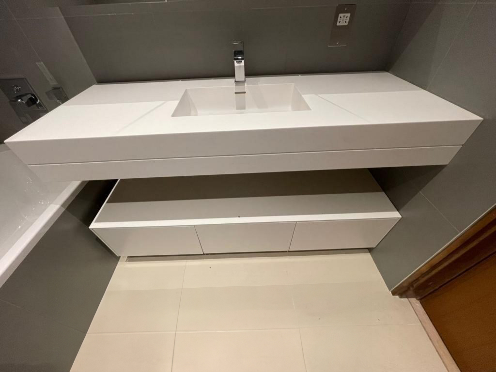 Bespoke Corian surfaces at Brilliart Furniture